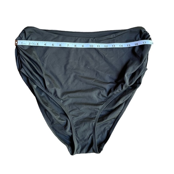 NEW Anne Cole Black Convertible High Waist Shirred Swim Bottom Ruched Size 20W - Picture 4 of 8